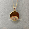 Gold Rainbow Diamonds Medallion - Gaia Luna