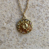 Gold filled sun moon medallion - Gaia Luna