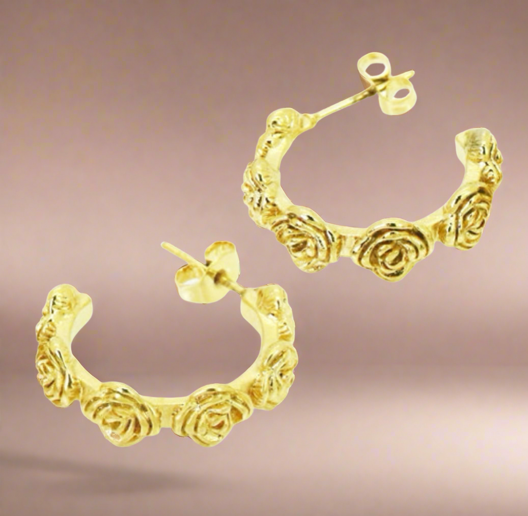 Vie en Rose Hoop Earrings