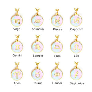 Mother of Pearl Zodiac Necklace