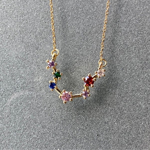 Gold Aquarius Constellation Necklace
