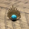 Turquoise Sun Gold Adjustable Ring - Gaia Luna