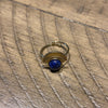 Adjustable Gold Lapis Ring - Gaia Luna