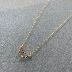 Gold Capricorn Constellation Necklace