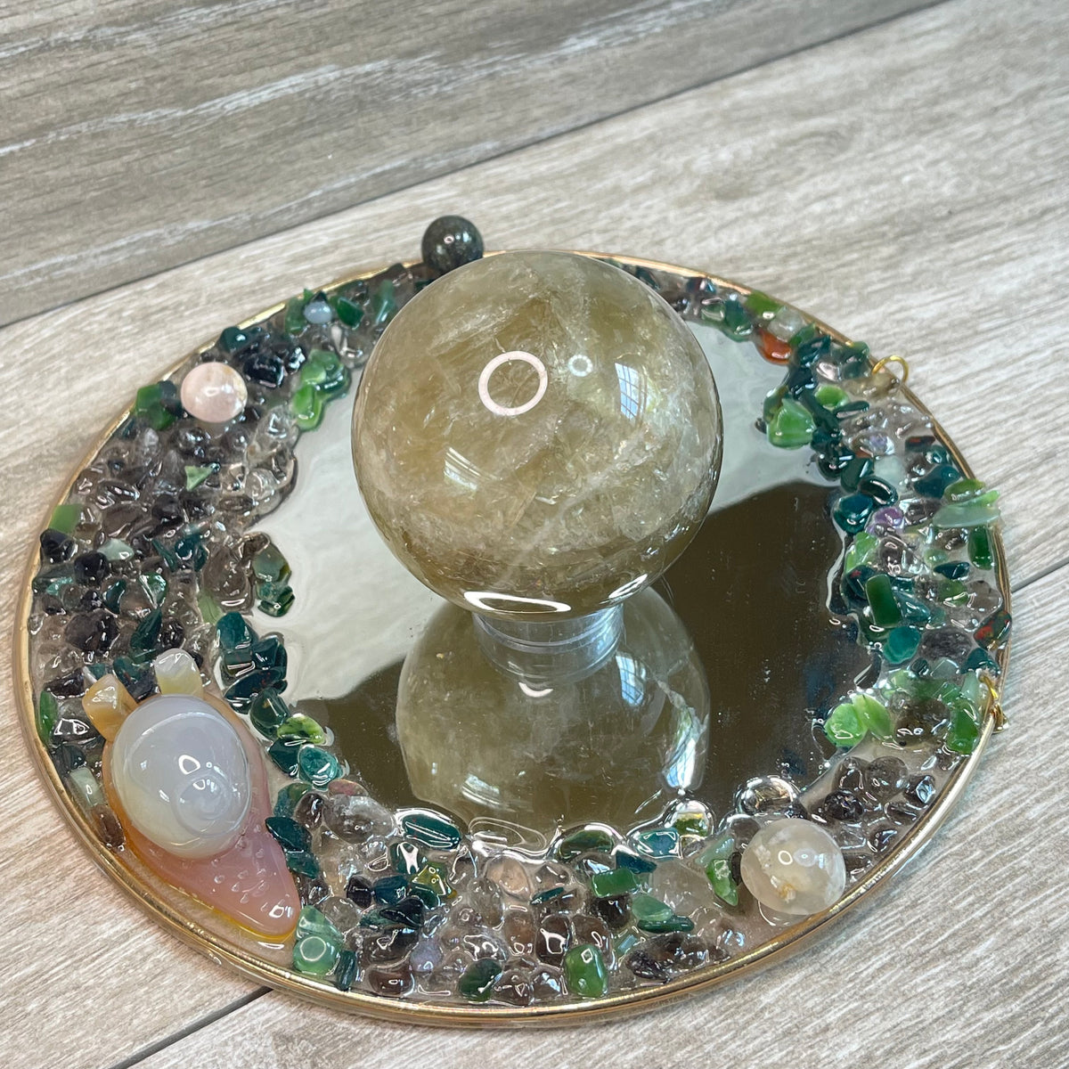 Smokey Citrine Sphere - Gaia Luna