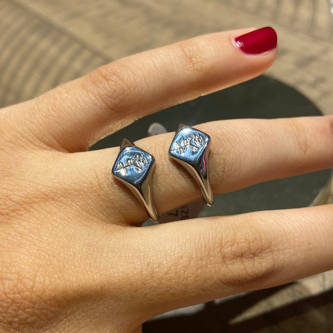 Silver Rose Ring - Gaia Luna