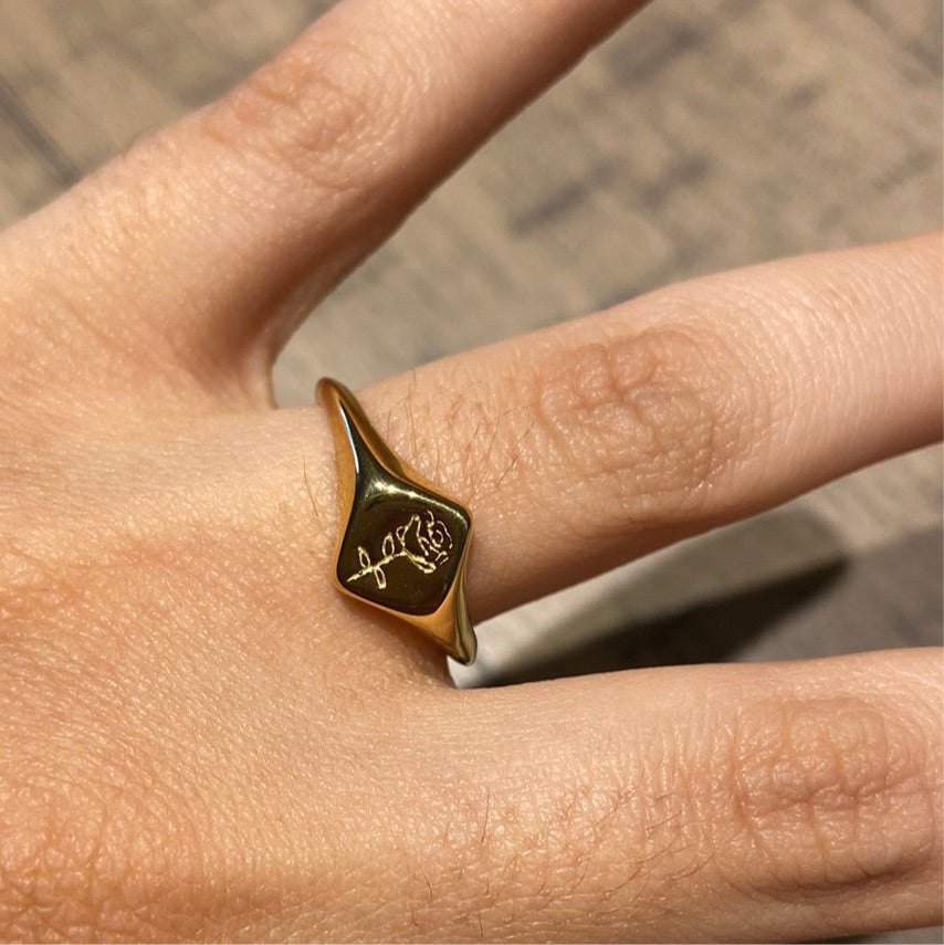 Gold Rose Ring - Gaia Luna