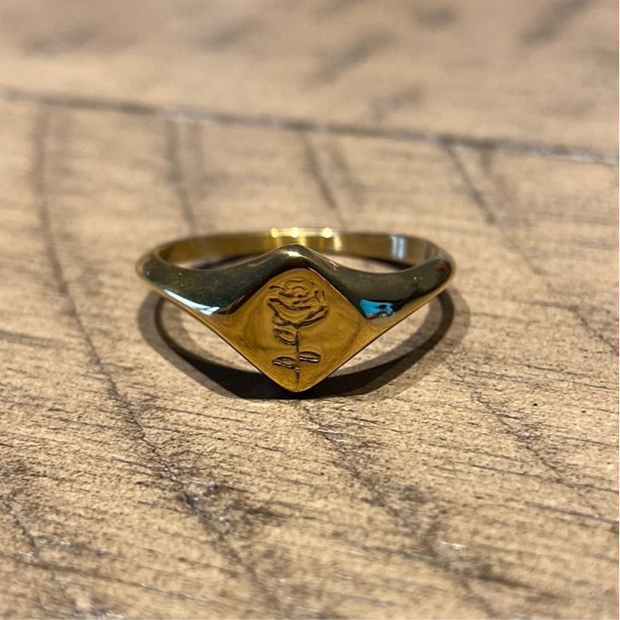 Gold Rose Ring - Gaia Luna