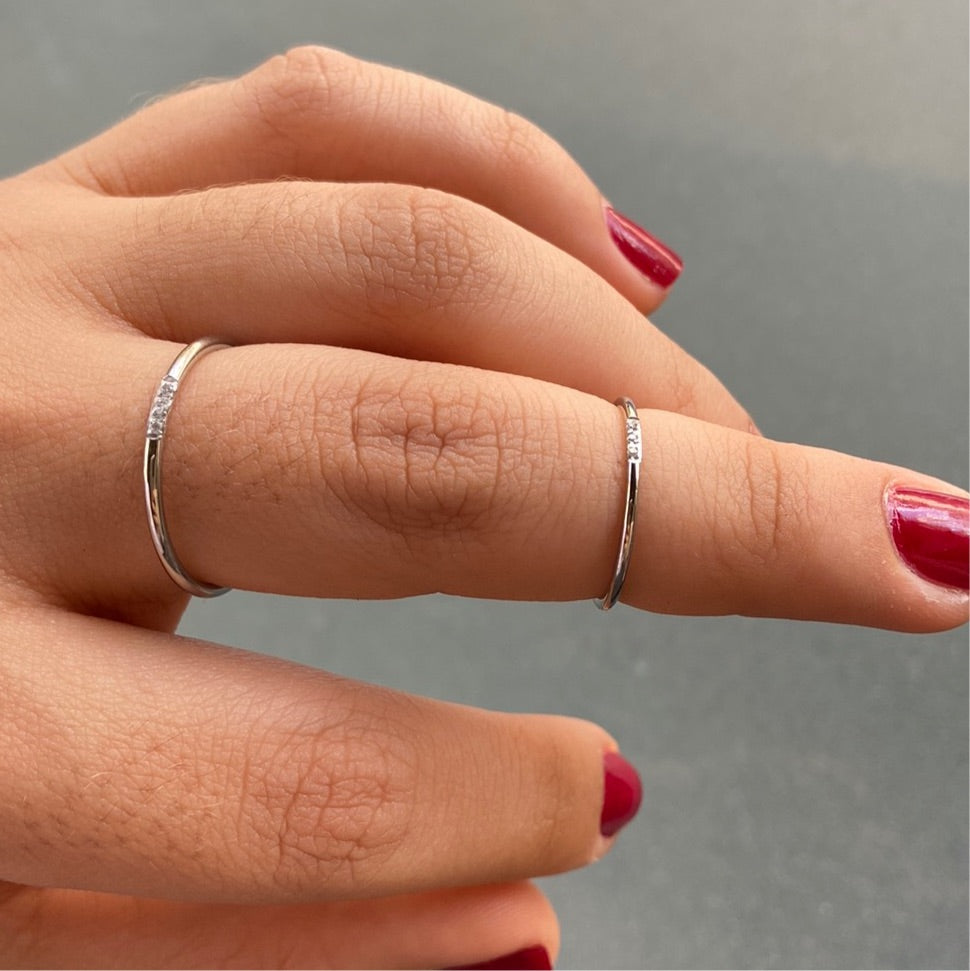 Simple Crystals Silver Ring - Gaia Luna