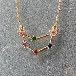 Gold Capricorn Constellation Necklace