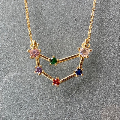 Gold Capricorn Constellation Necklace
