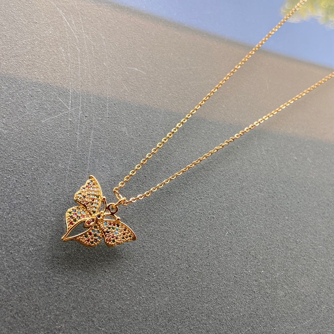 Gold Rainbow Diamonds Butterfly - Gaia Luna