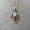Evils Eye Gold Hand Necklace - Gaia Luna
