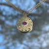 Rainbow Evil Eye Medallion Necklace - Gaia Luna