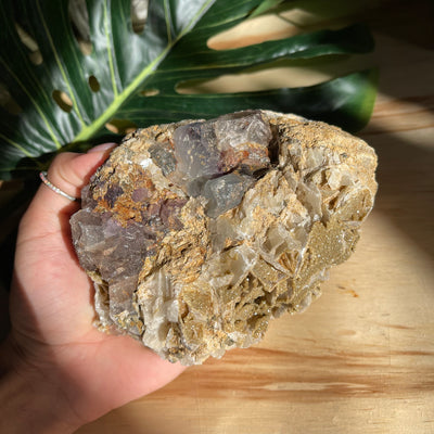 Large Dessert Rose & Rainbow Fluorite Specimen