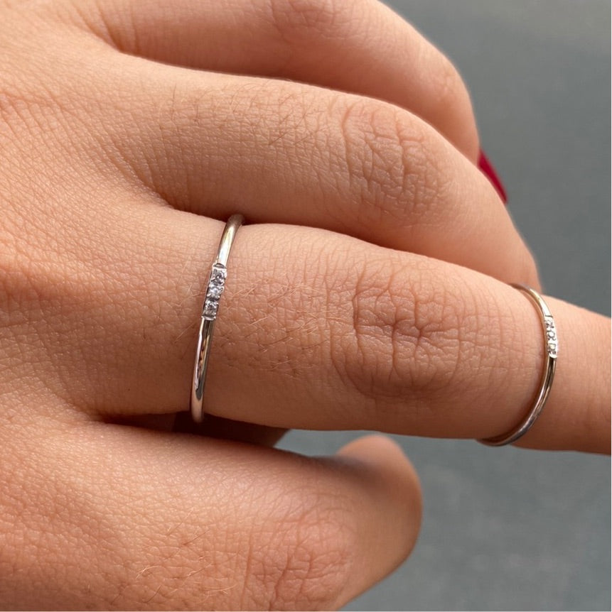 Simple Crystals Silver Ring - Gaia Luna