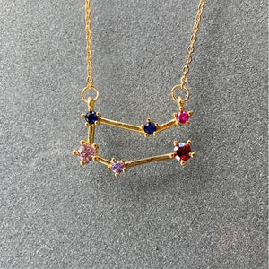 Gold Gemini Constellation Necklace