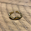 Adjustable Gold Wave Ring - Gaia Luna