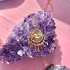 Sun & Moon Crystal Evil Eye Necklace - Gaia Luna