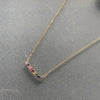 Rainbow Diamonds Gold Necklace - Gaia Luna