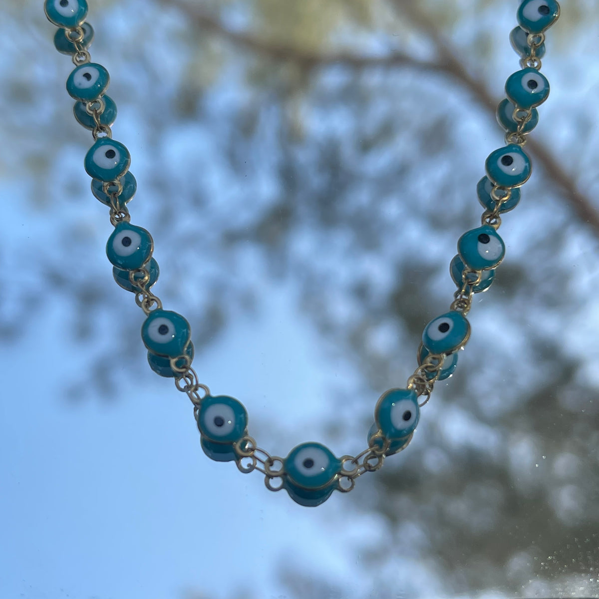 Turquoise Evil Eye Necklace - Gaia Luna