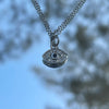 Dainty silver evil eye Necklace - Gaia Luna
