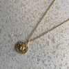 Gold filled sun moon medallion - Gaia Luna