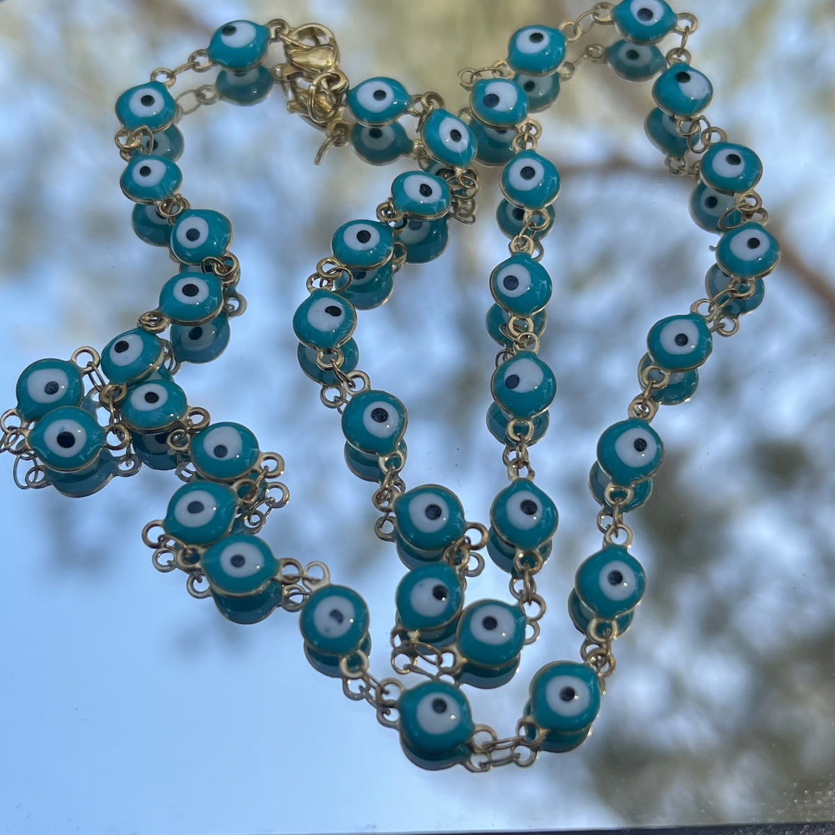 Turquoise Evil Eye Necklace - Gaia Luna