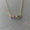 Rainbow Diamonds Gold Necklace - Gaia Luna