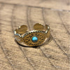 Turquoise Gold Adjustable Ring - Gaia Luna
